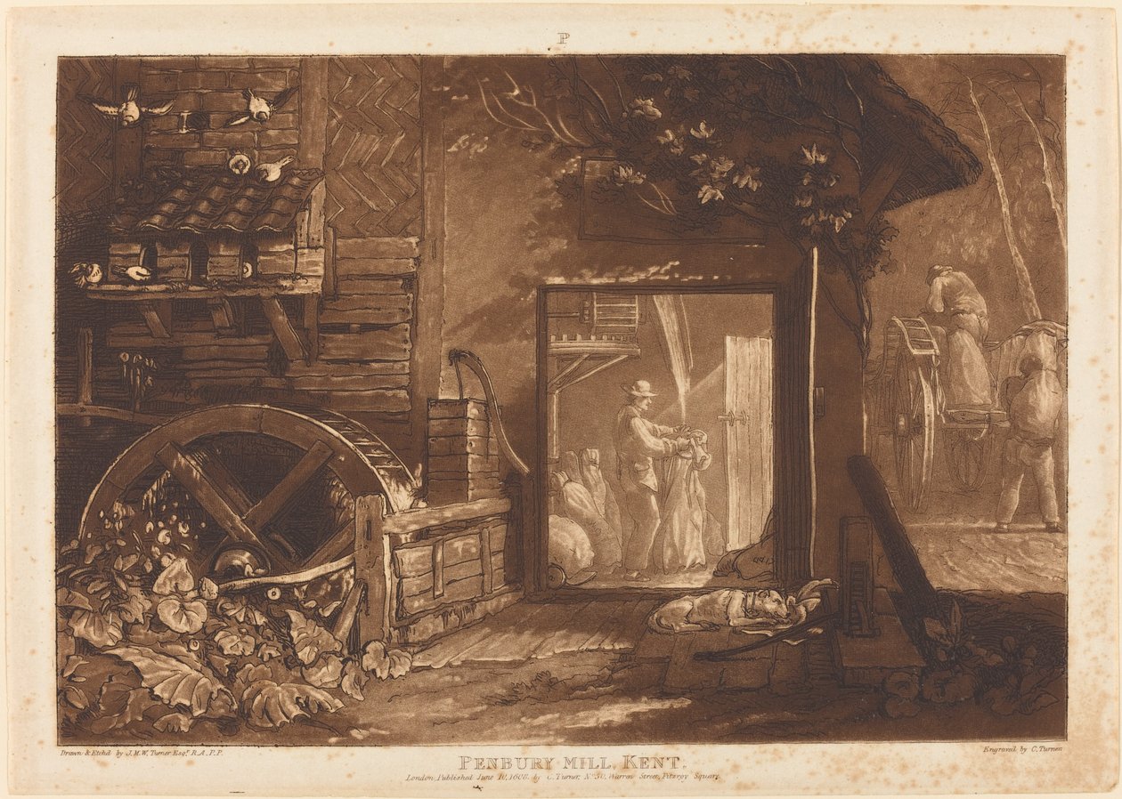 Pembury Mill, Kentfinnish tekijältä Joseph Mallord William Turner and Charles Turner