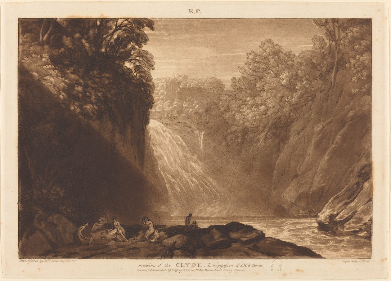 Clyden putoaminen tekijältä Joseph Mallord William Turner and Charles Turner
