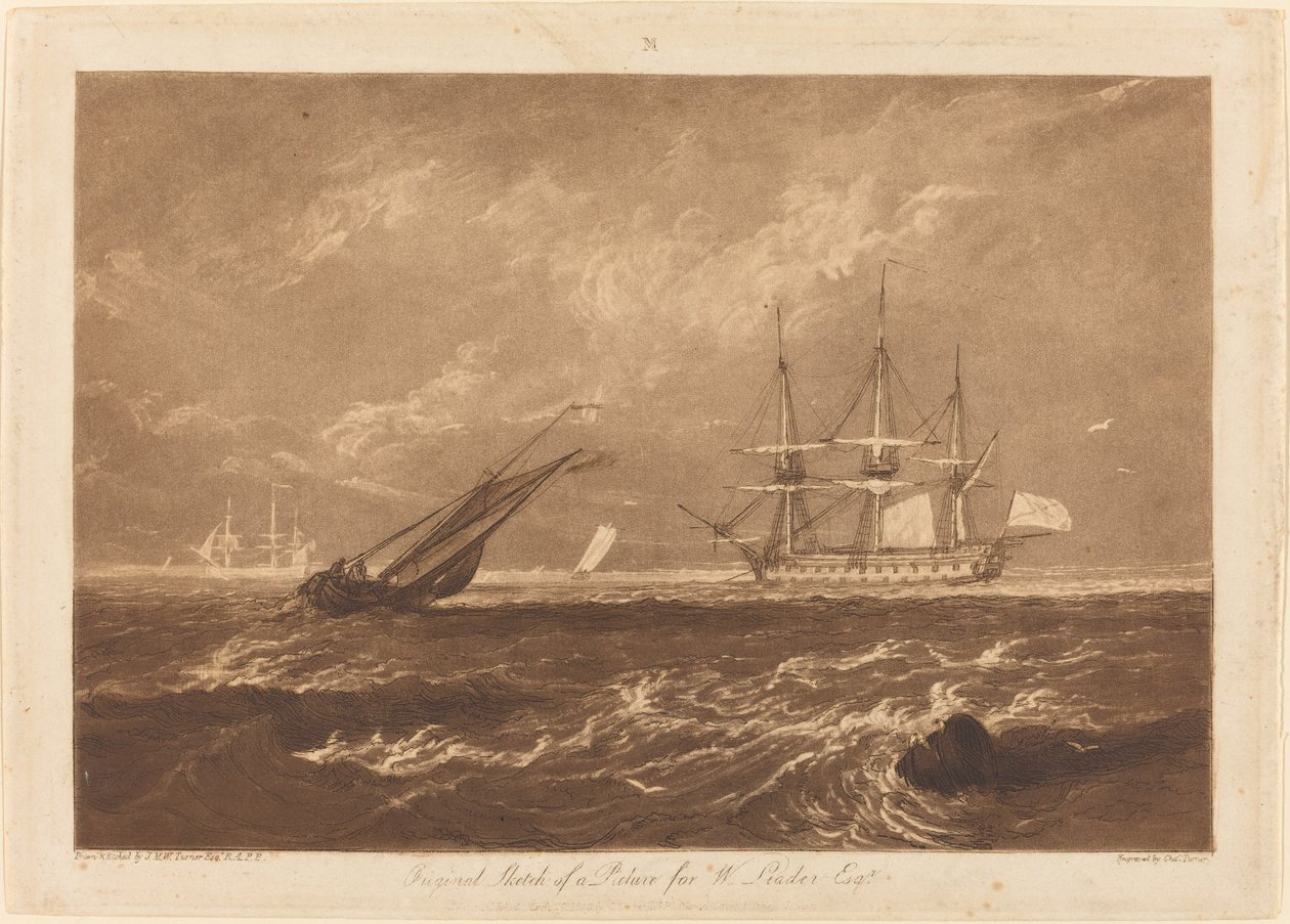 Leader Sea Piece tekijältä Joseph Mallord William Turner and Charles Turner