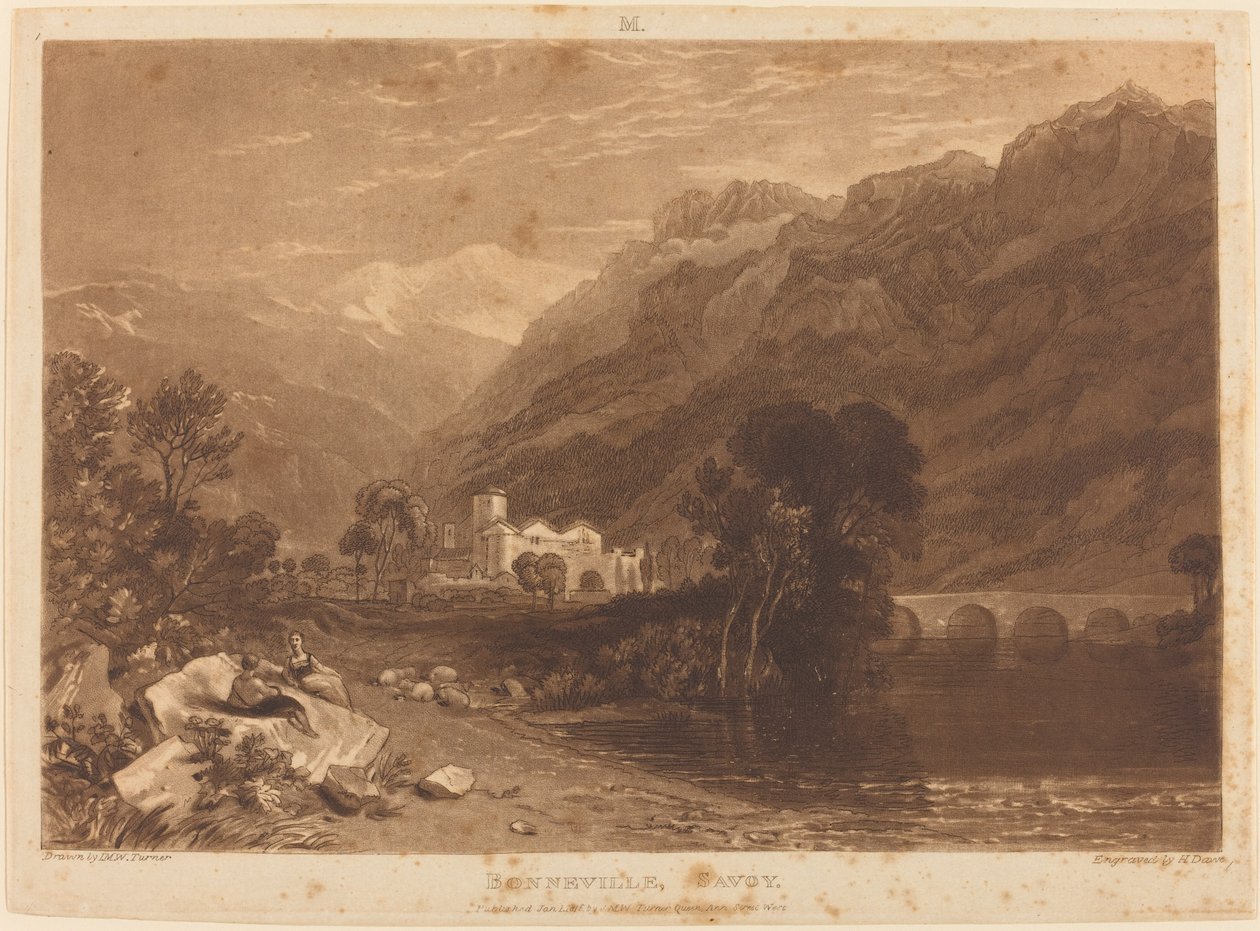 Bonneville tekijältä Joseph Mallord William Turner and Henry Edward Dawe