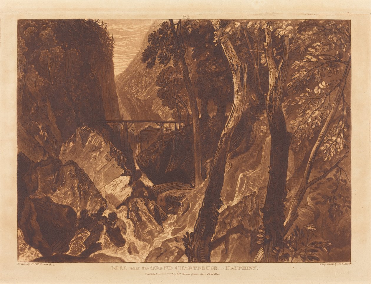 Molí prop de la Gran Chartreuse finlandesa tekijältä Joseph Mallord William Turner and Henry Edward Dawe