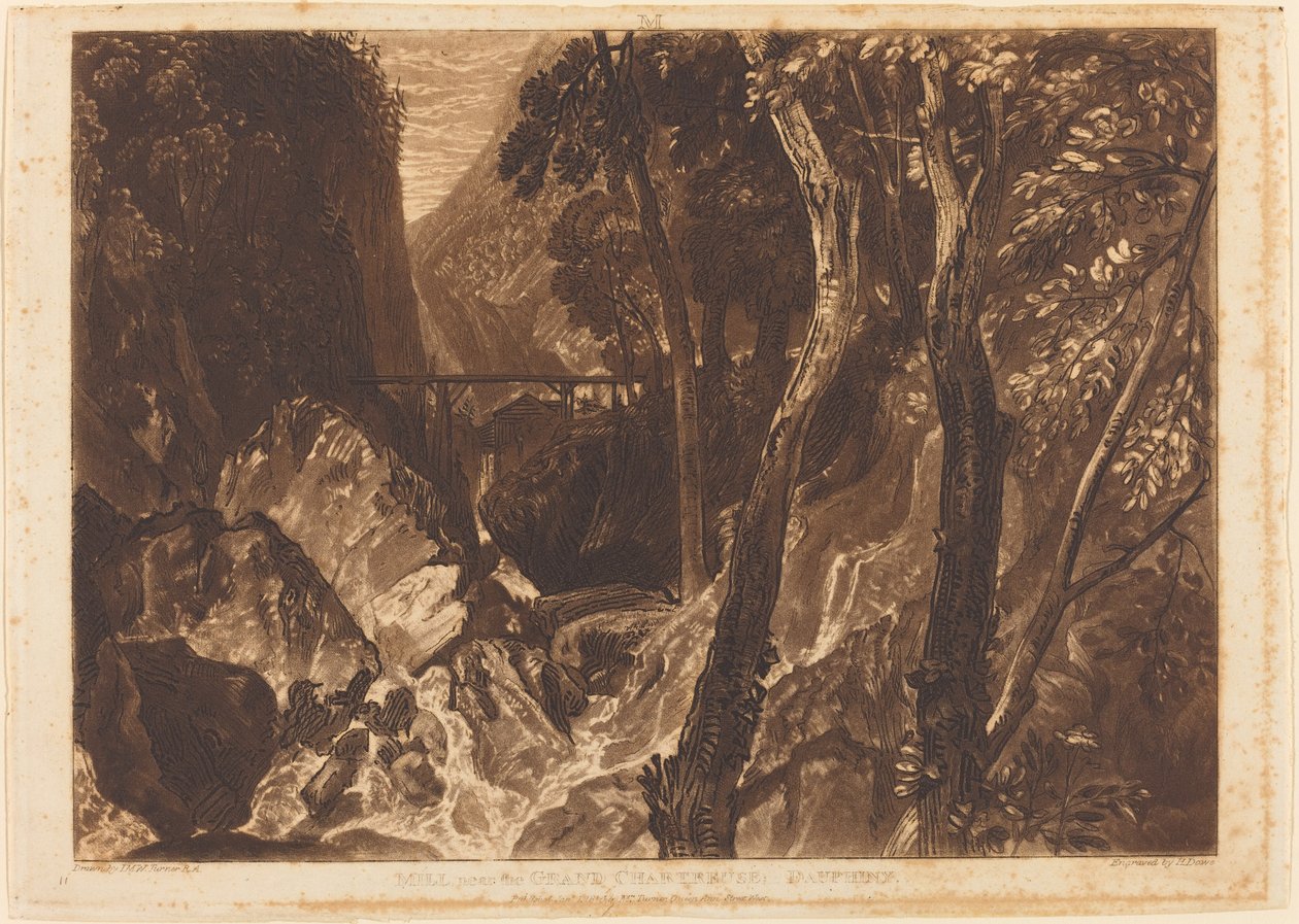 Mylly lähellä Grand Chartreusea tekijältä Joseph Mallord William Turner and Warren B. Davis