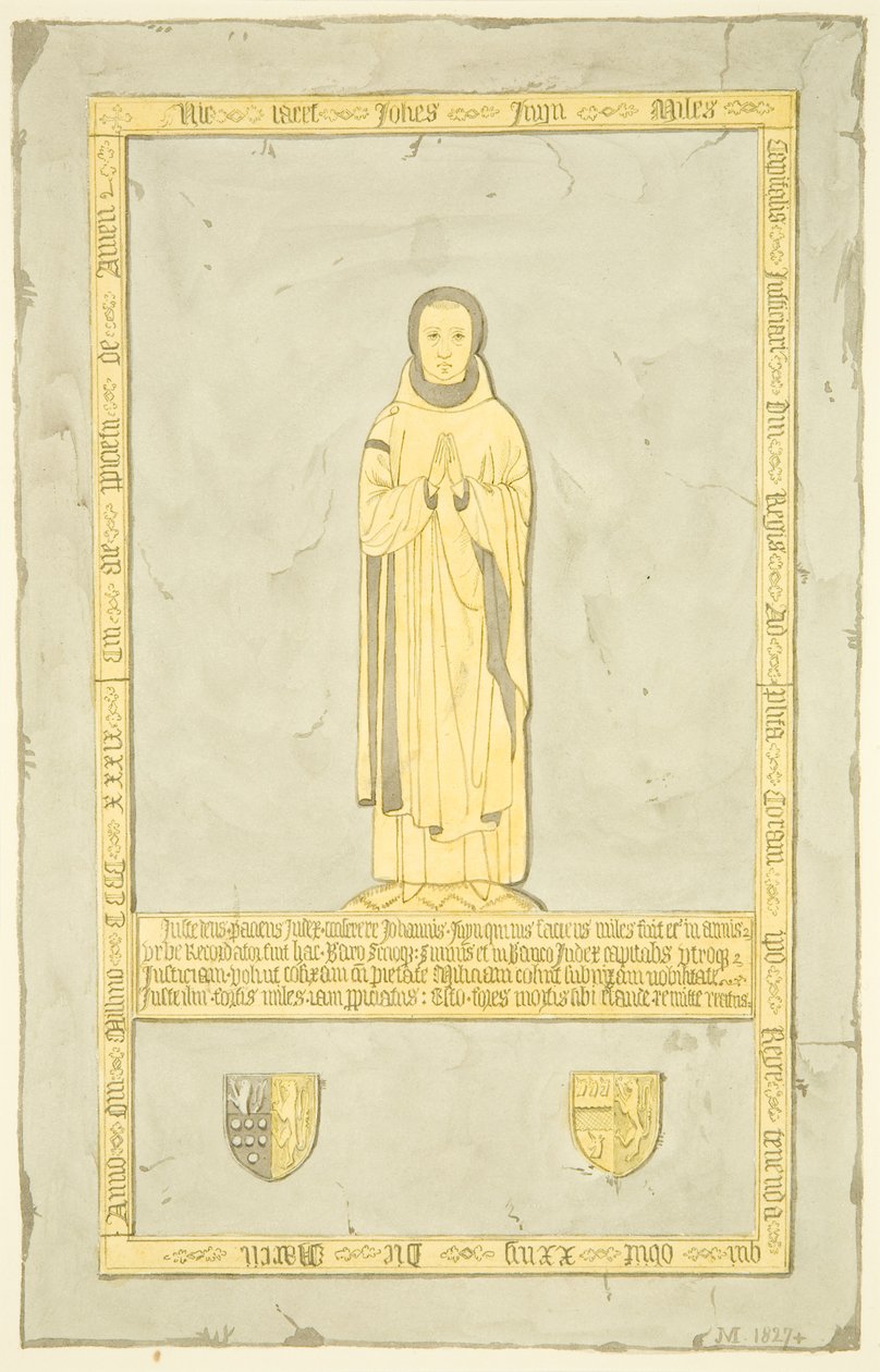 Sir John Inynin messinki St Mary Redcliffessä (akvarelli paperille) tekijältä Joseph Manning