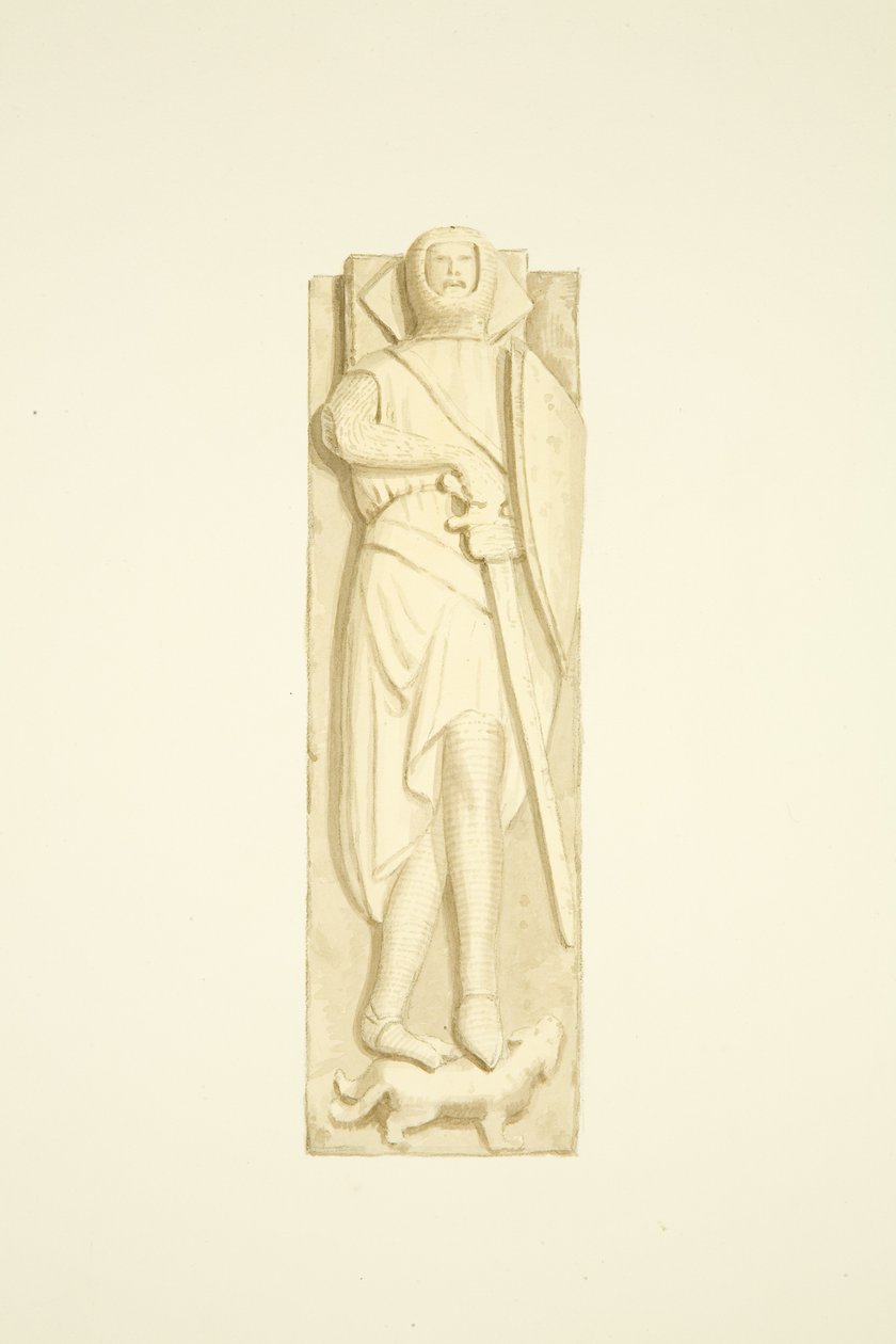 Robert de Berkeleyn kuva St Mary Redcliffessä (akvarelli paperille) tekijältä Joseph Manning