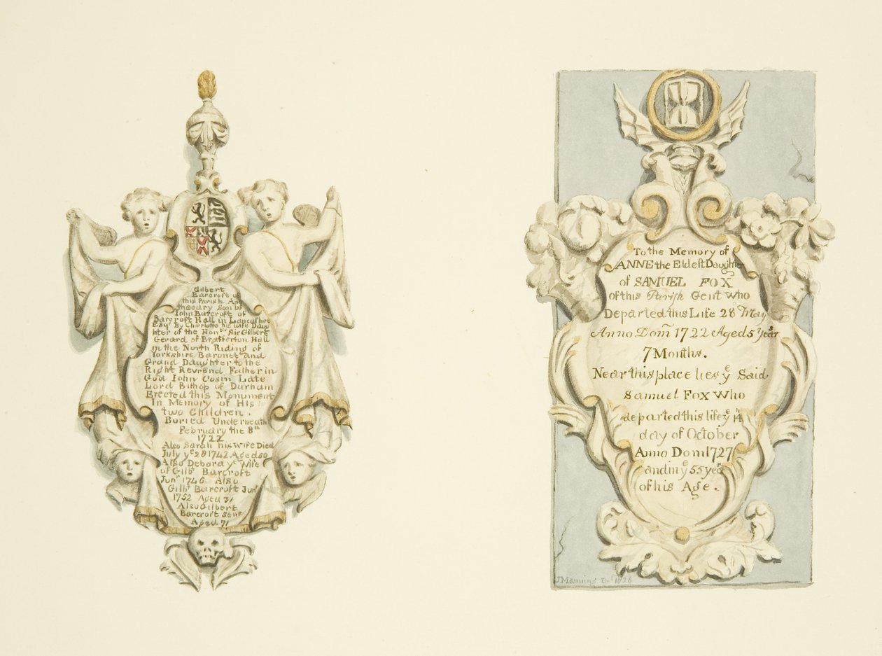 Pyhän Philipin monumentit (kynä ja akvarelli paperille) tekijältä Joseph Manning