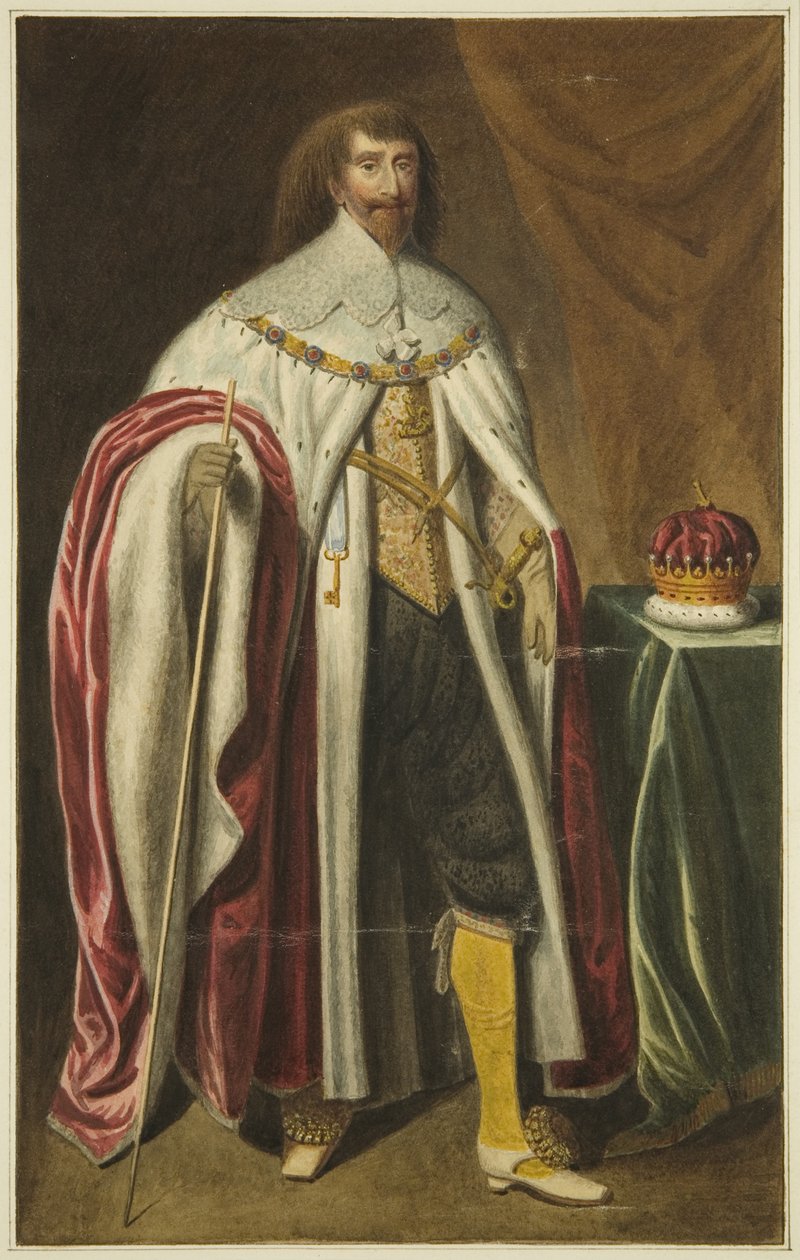 Muotokuva Earl of Pembroken valtuustotalossa (kynä ja akvarelli paperille) tekijältä Joseph Manning