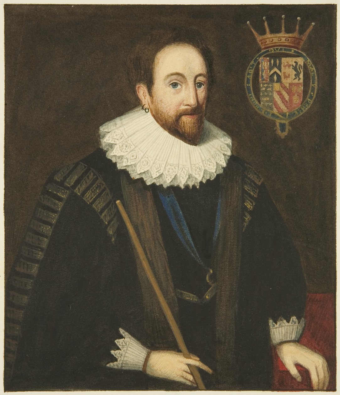Muotokuva Earl of Pembroken valtuustotalossa (akvarelli paperille) tekijältä Joseph Manning