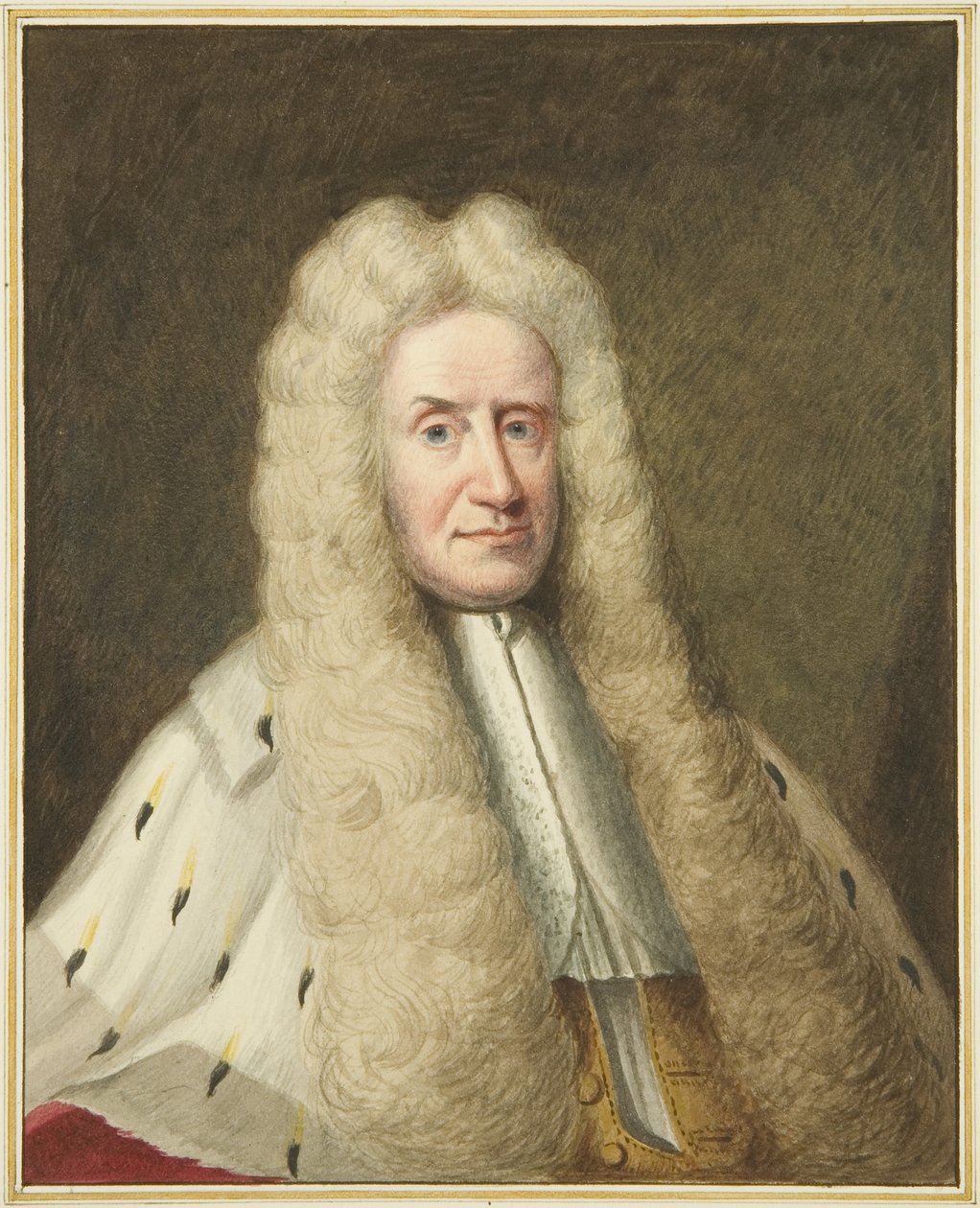 Sir Michael Forsterin muotokuva Mansion Housessa, Queen Square (akvarelli paperille) tekijältä Joseph Manning