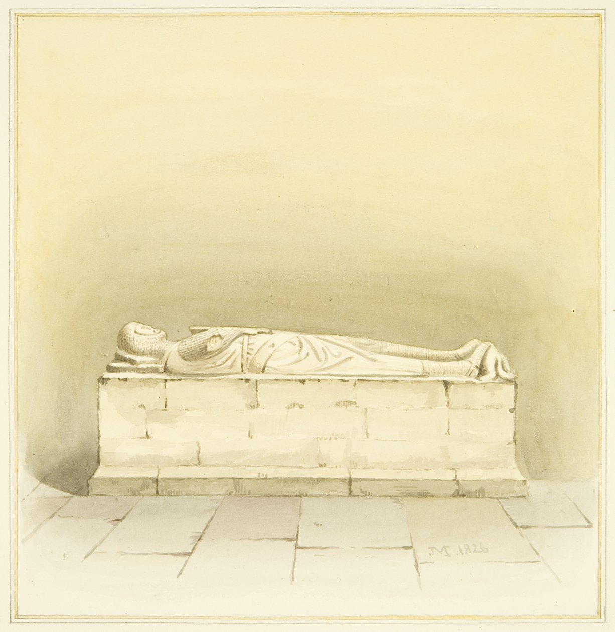 Robert de Berkeleyn hauta St Mary Redcliffessä (akvarelli paperille) tekijältä Joseph Manning
