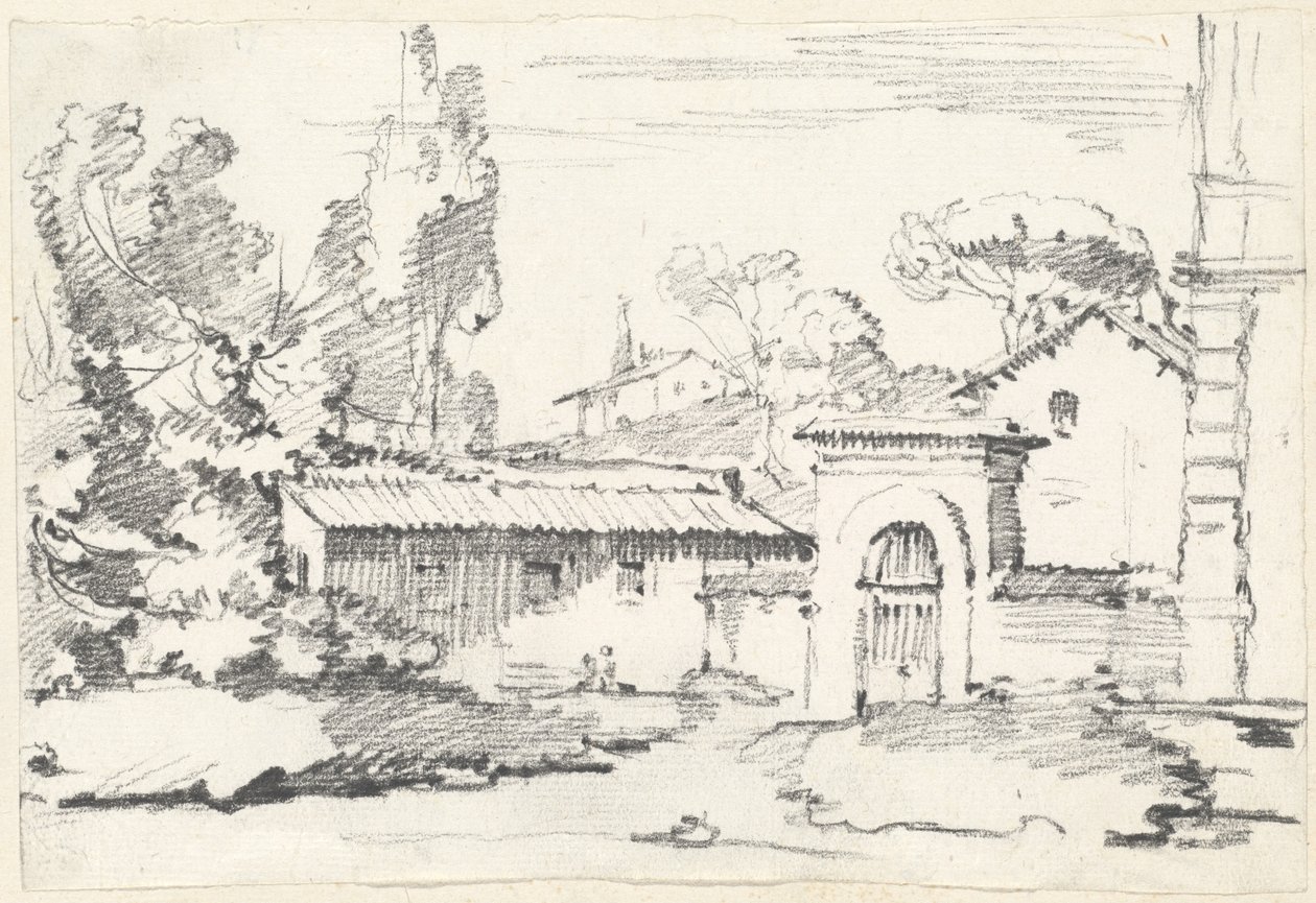 Sisäänkäynti Villa Giulian puutarhaan tekijältä Joseph Marie Vien