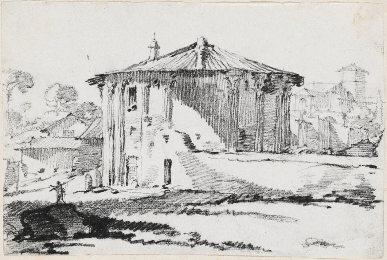 Pyöreä temppeli Piazza Bocca della Veritàlla, Roomassa tekijältä Joseph Marie Vien