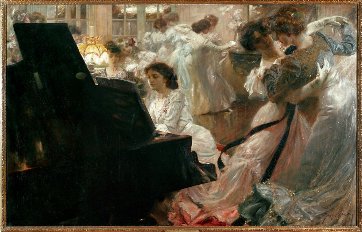 A girls-only ball (maalaus kankaalle) tekijältä Joseph Marius Avy