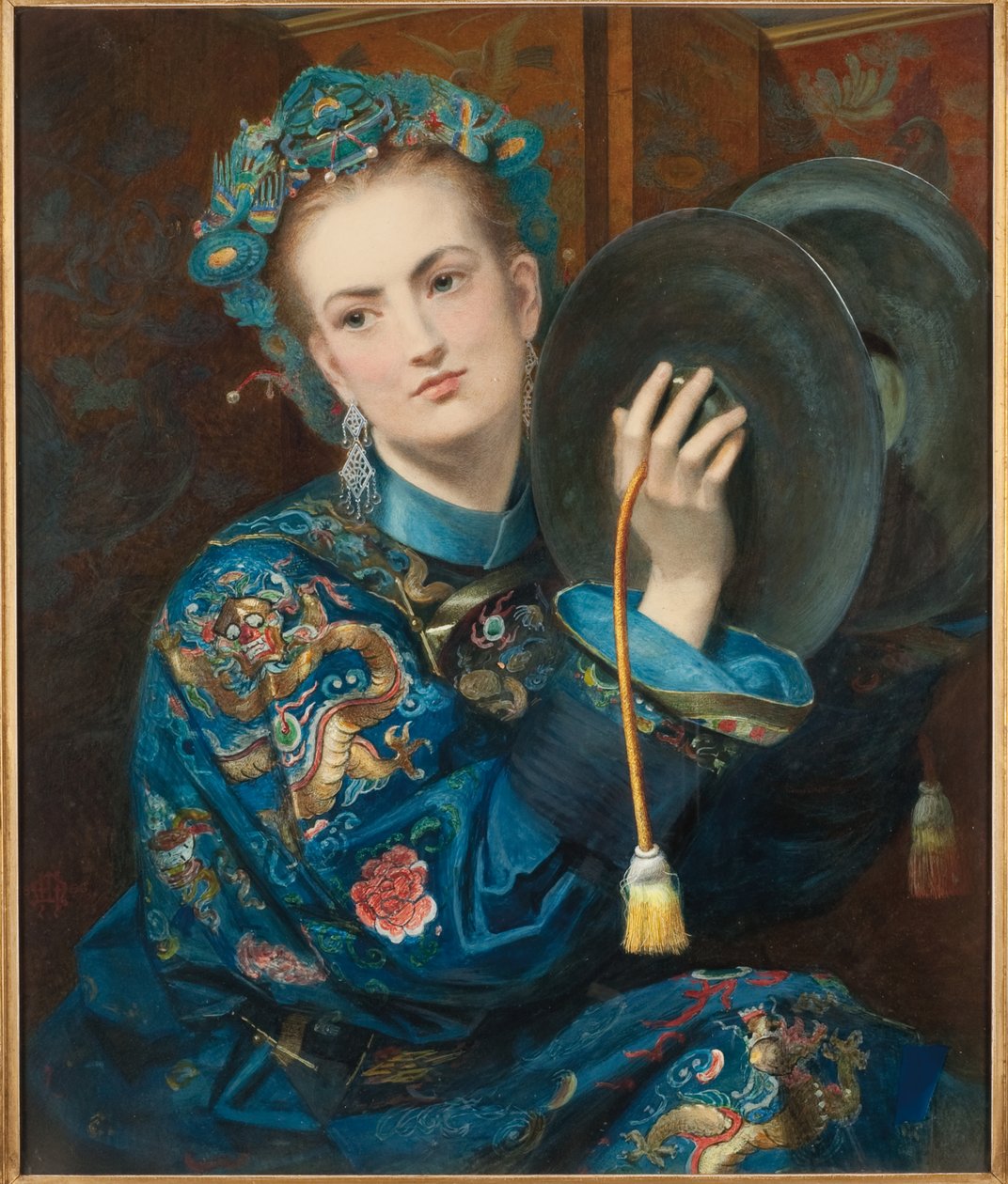 Nainen itämaisessa asussa, 1866 tekijältä Joseph Middleton Jopling