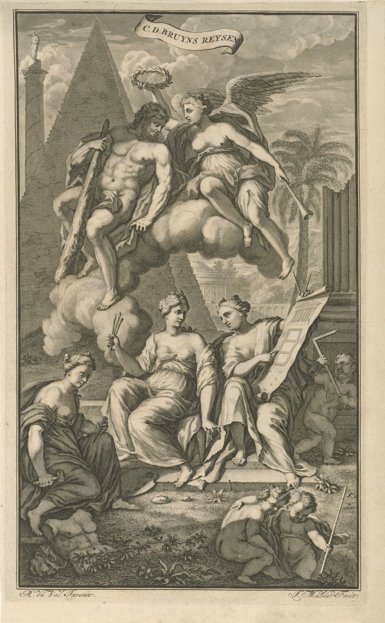 Hercules kruunasi Victoria Nimisivu: Cornelis de Bruyn, Cornelis de Bruynin matkat Vähä-Aasian tunnetuimpiin osiin, 1698 tekijältä Joseph Mulder