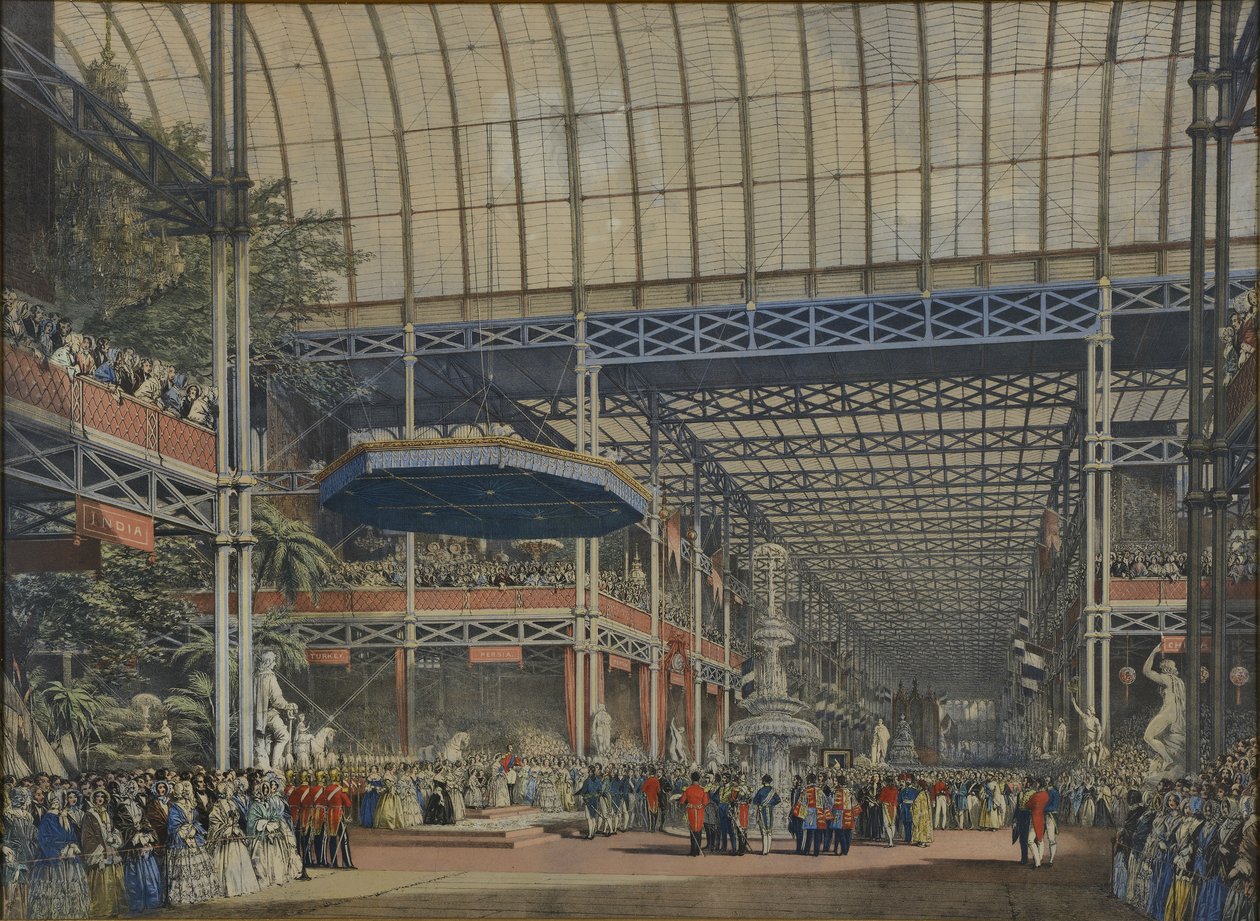 "Dickinsonin kattavista kuvista vuoden 1851 suuresta näyttelystä", julkaistu 1854 The Inauguration, 1. toukokuuta 1851 tekijältä Joseph Nash
