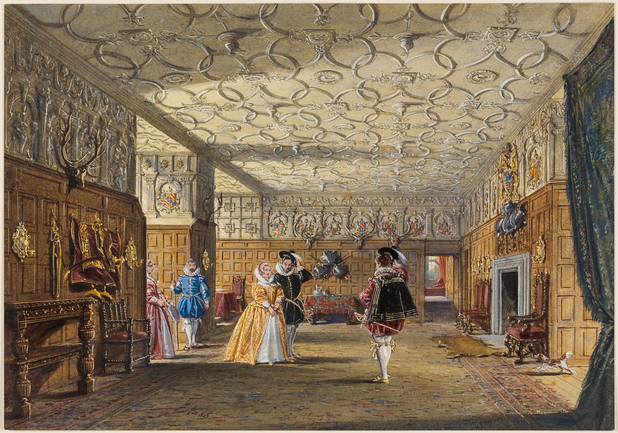The Hall, Levens, Westmoreland tekijältä Joseph Nash