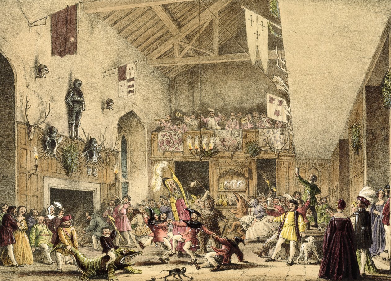 Twelfth Night Revels in the Great Hall, Haddon Hall, Derbyshire, lähteestä 