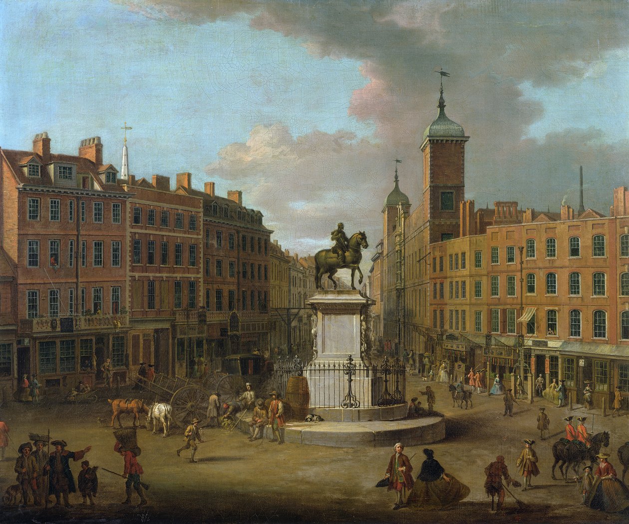 Näkymä Charing Crossista ja Northumberland Housesta, 1746 tekijältä Joseph Nickolls
