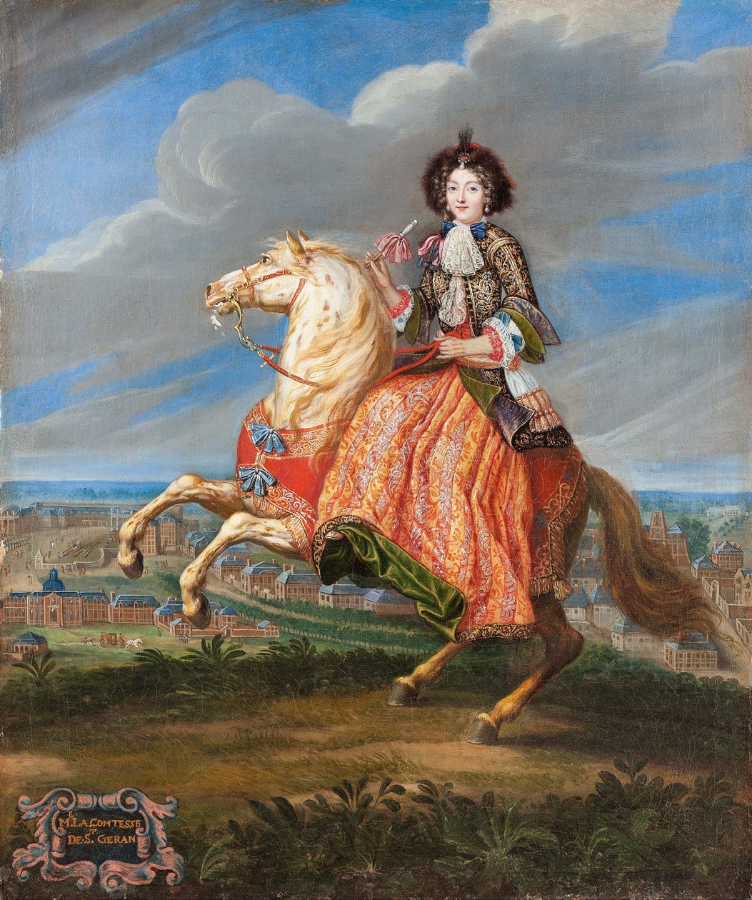 Françoise Madeleine Claude de Saint-Géranin ratsastusmuotokuva, 1675-1680. tekijältä Joseph Parrocel