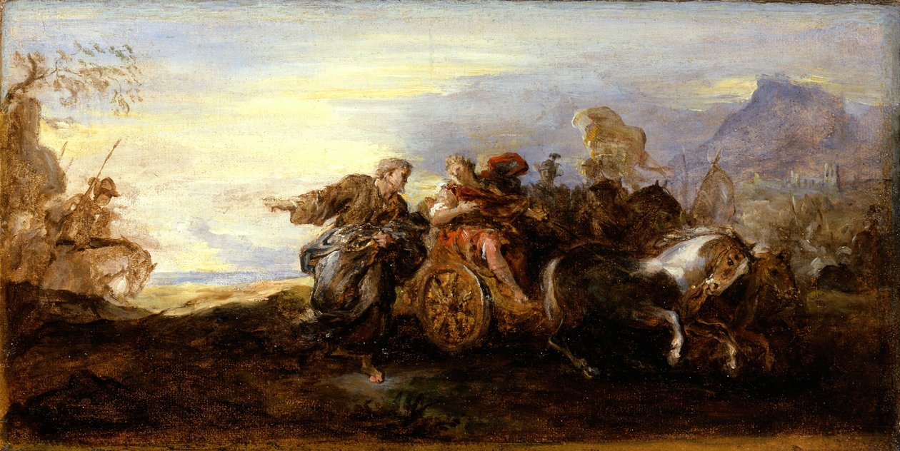 Kohtaus muinaisesta historiasta, n. 1680-1690 (öljy paperille kankaalle) tekijältä Joseph Parrocel