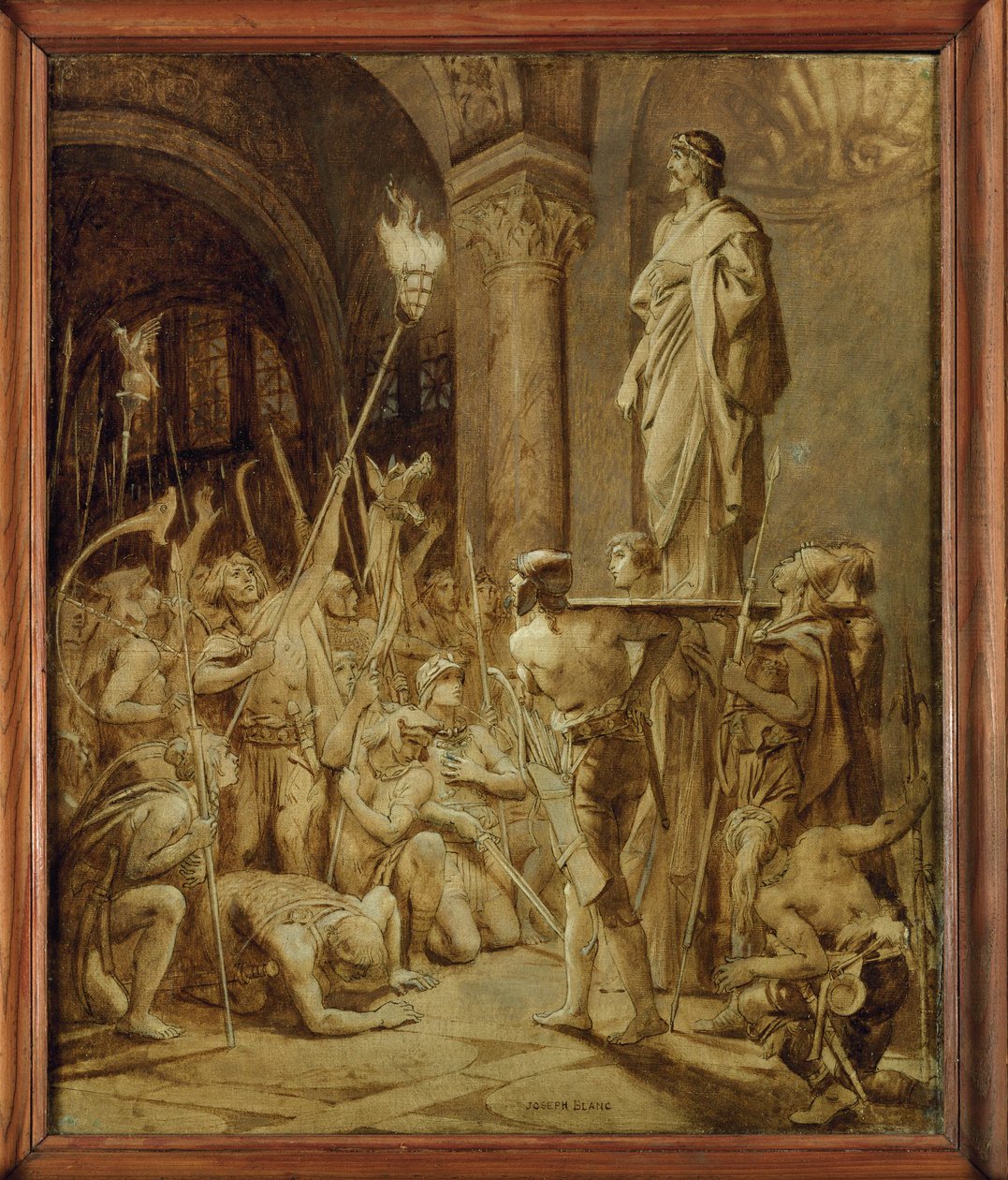 Klovis, frankkien kuningas (maalaus kankaalle) tekijältä Joseph Paul Blanc