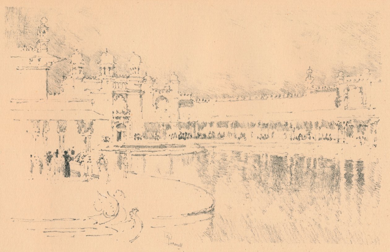 Auto-litografia, J. Pennell, c1877-1898, 1898 tekijältä Joseph Pennell