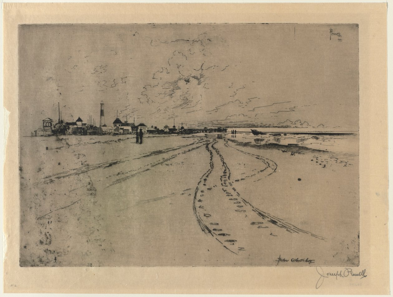 Atlantic Cityn alla, 1881. tekijältä Joseph Pennell