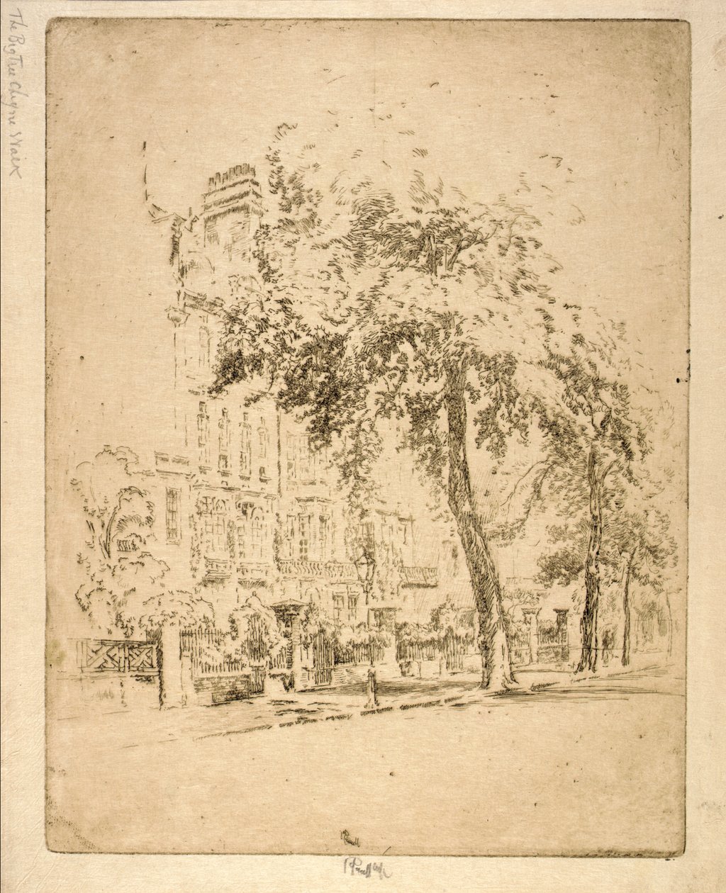 Big Tree-Cheyne Walk tekijältä Joseph Pennell
