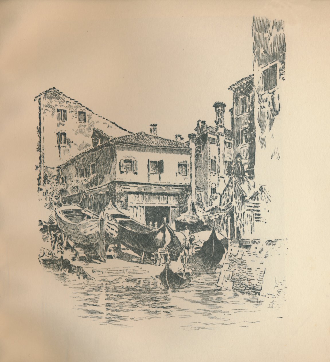 Venerakennus, Venetsia, 1905, 1925. tekijältä Joseph Pennell