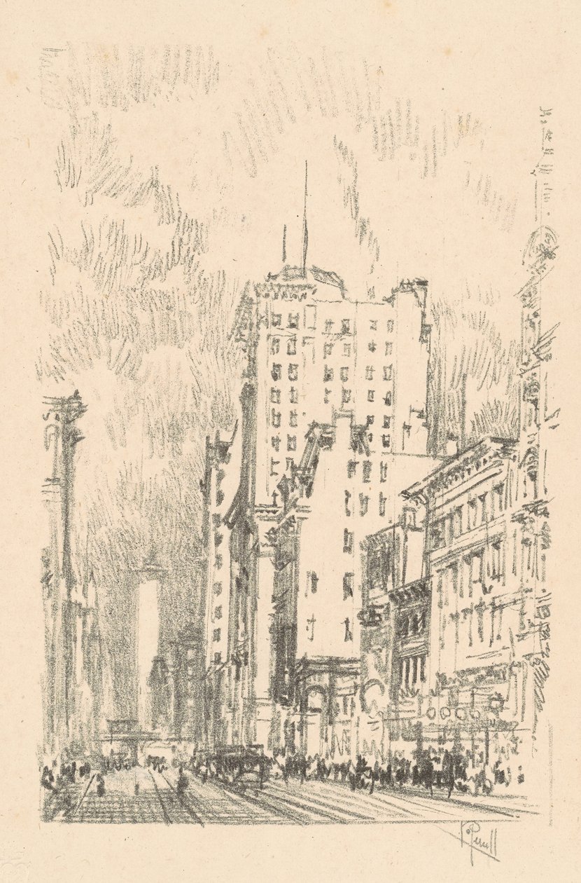 Broadway, Above Twenty Third Street, 1904. tekijältä Joseph Pennell