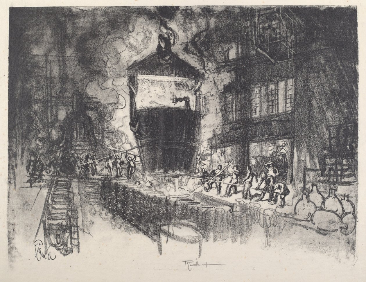 Casting Shells, 1917. tekijältä Joseph Pennell