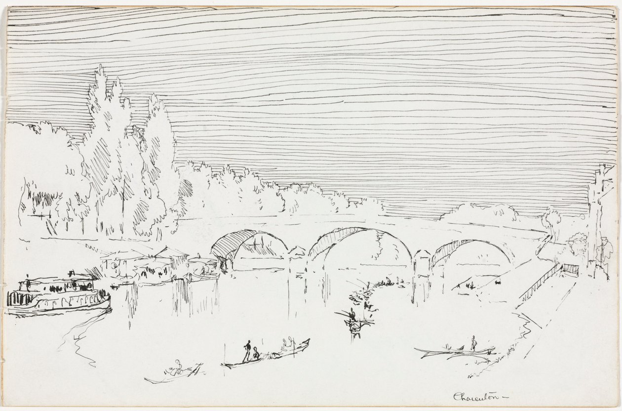 Charenton-le-Pont, n. 1893. tekijältä Joseph Pennell