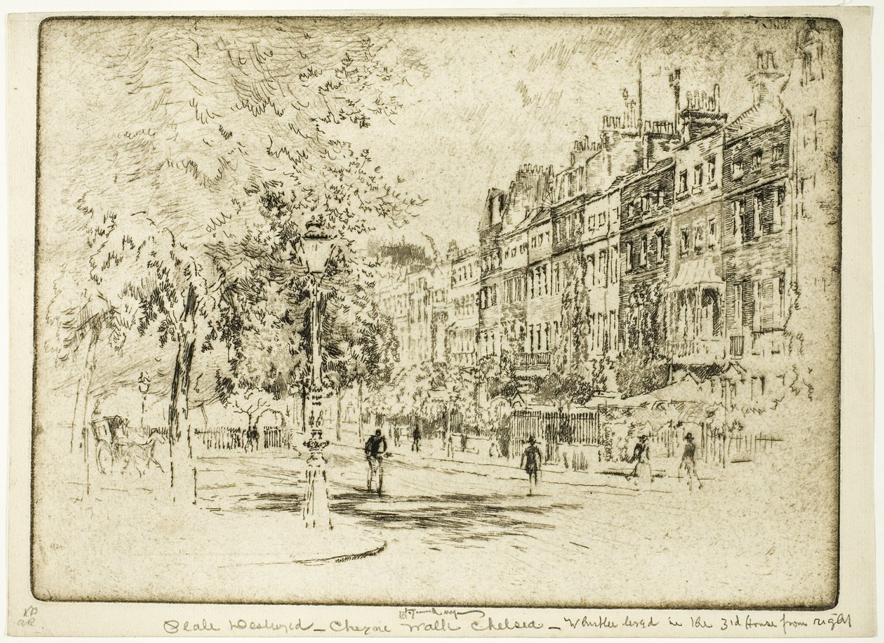 Cheyne Walk, Chelsea tekijältä Joseph Pennell