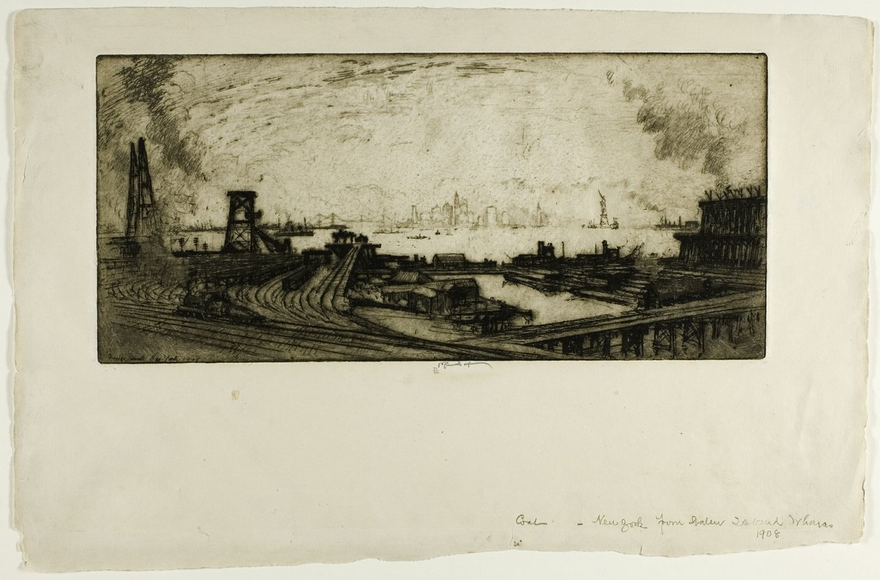 Coal Wharves, Staten Island, nro II tekijältä Joseph Pennell