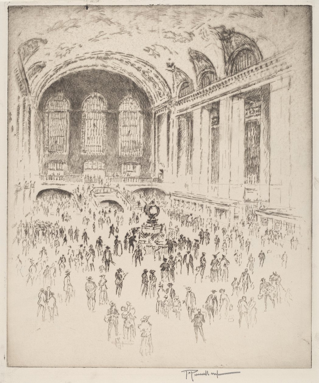 Concourse, Grand Central, New York tekijältä Joseph Pennell