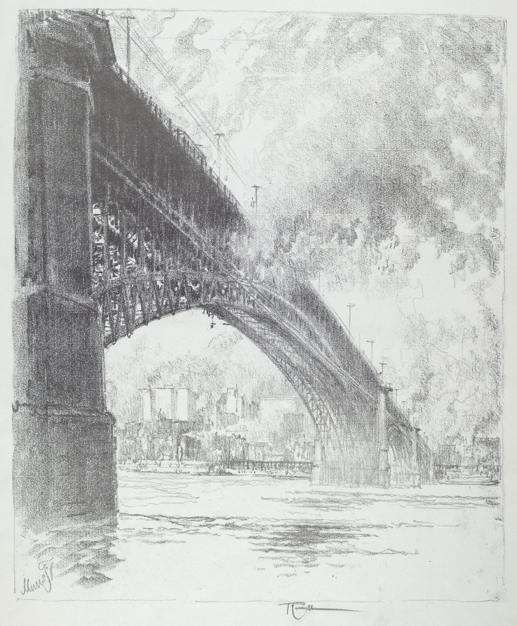 Eads Bridge, St. Louis tekijältä Joseph Pennell