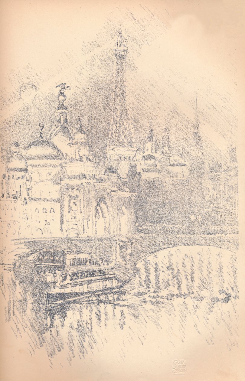 Early Evening Effect, Pariisin näyttely, 1901 tekijältä Joseph Pennell
