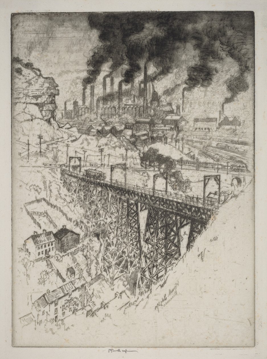 Edgar Thomson Works, Bessemer tekijältä Joseph Pennell