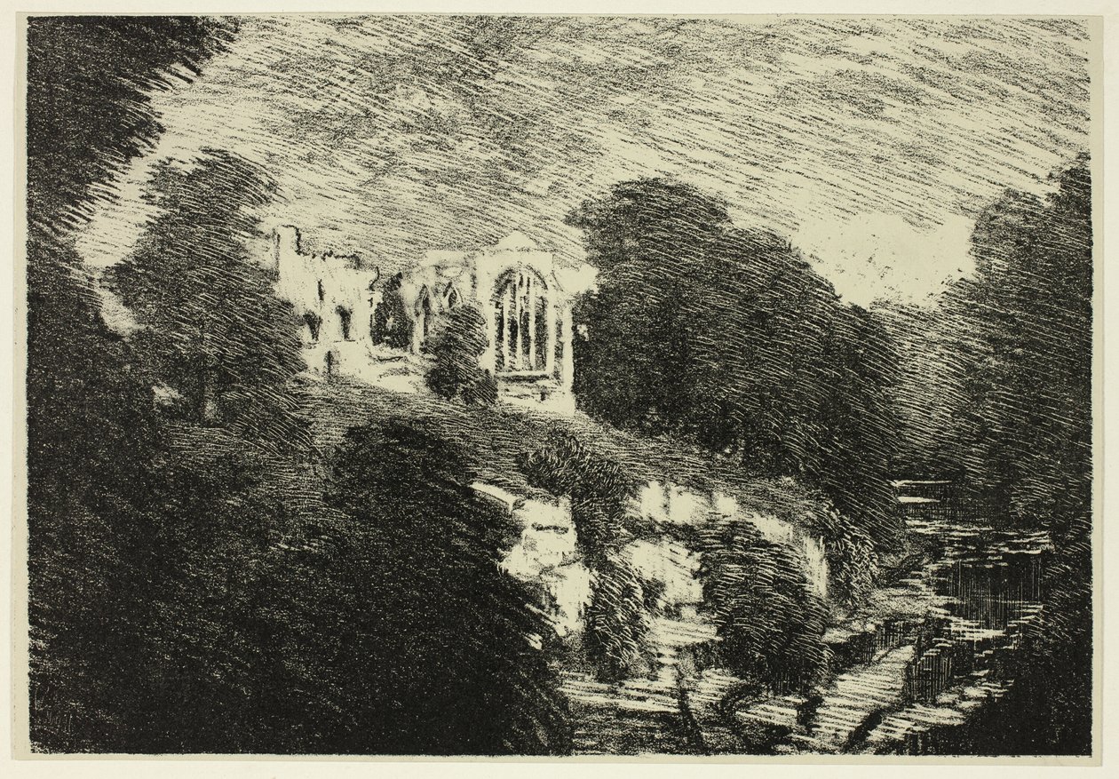 Egglestone Abbey, del Riverfinnish tekijältä Joseph Pennell