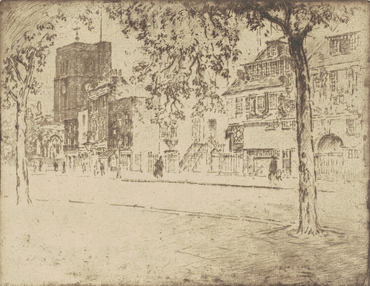 Talo, jossa Whistler kuoli, 1904. tekijältä Joseph Pennell
