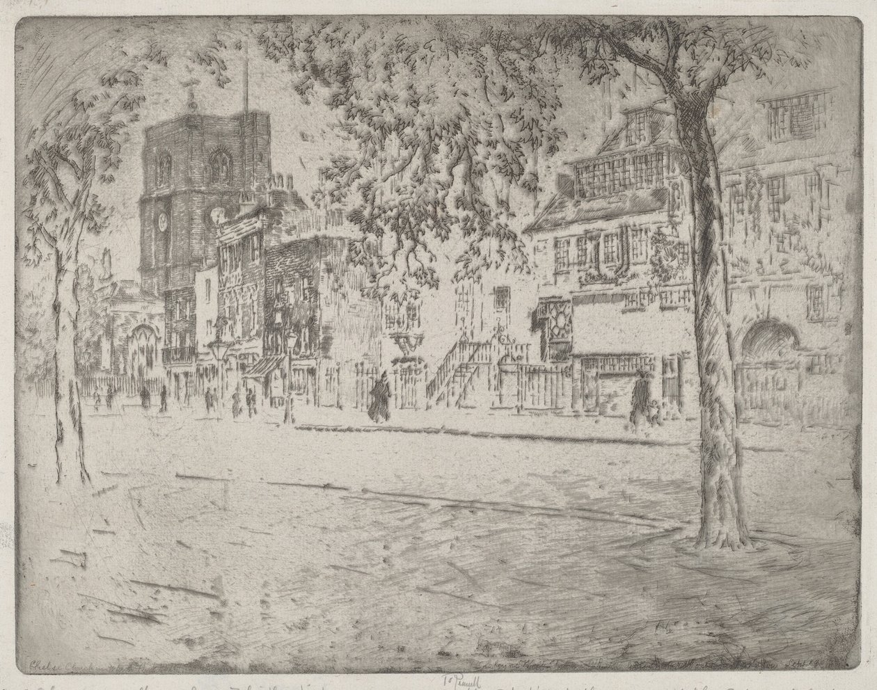 Talo, jossa Whistler kuoli, 1904. tekijältä Joseph Pennell