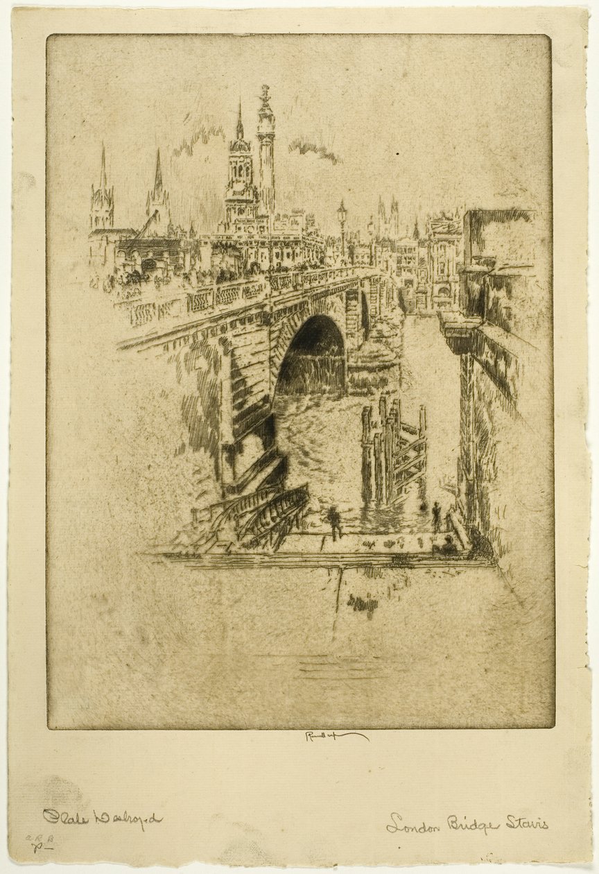 London Bridge Stairs tekijältä Joseph Pennell