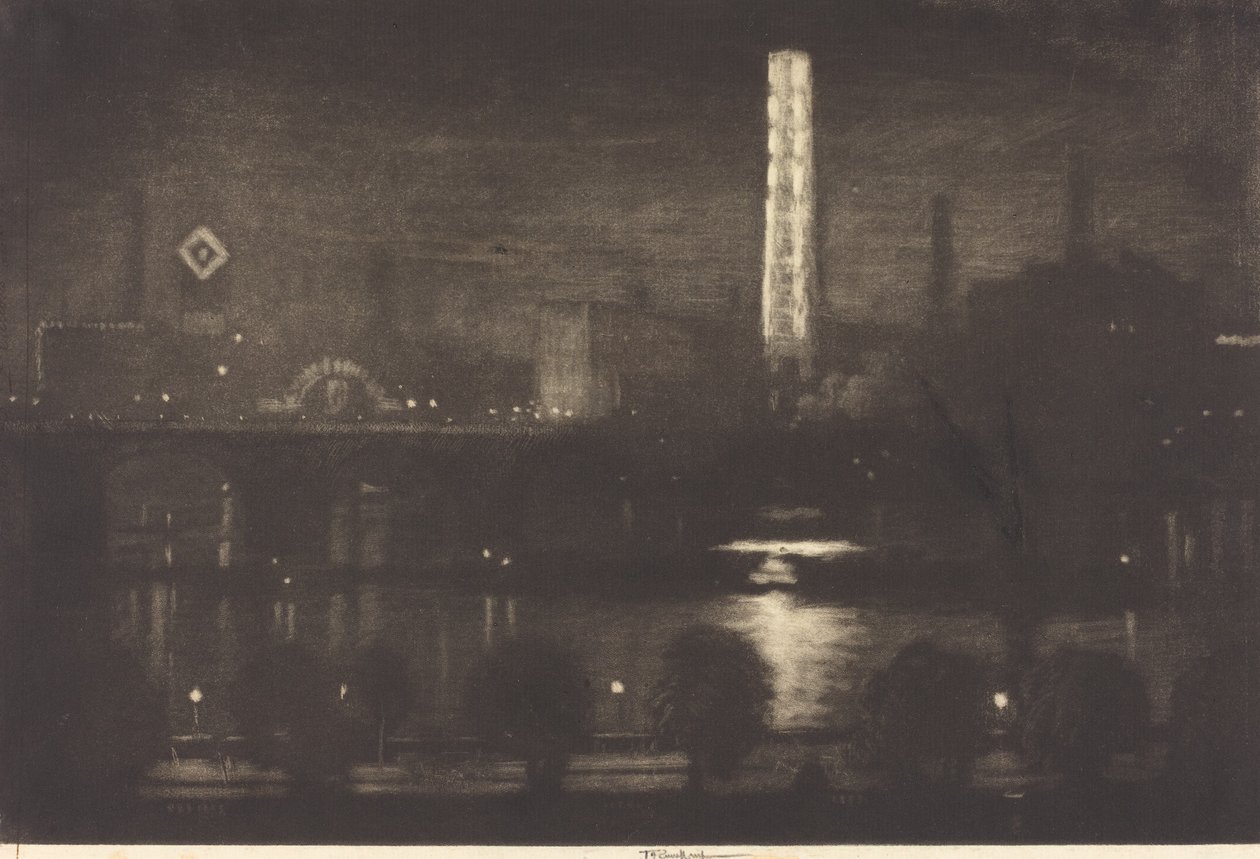 London Night, Whisky and Tea, 1909. tekijältä Joseph Pennell