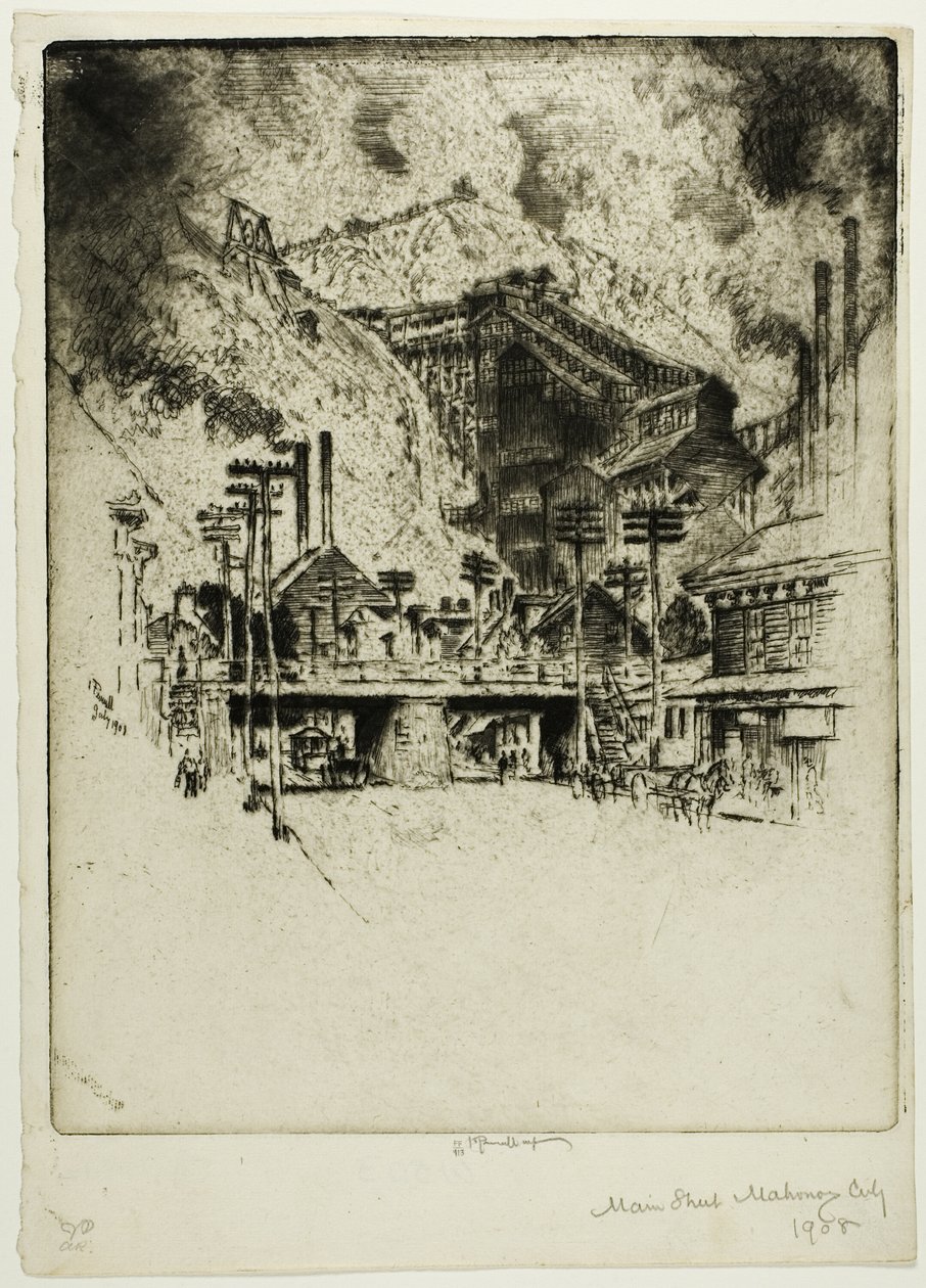 Main Street, Mahanoy City tekijältä Joseph Pennell