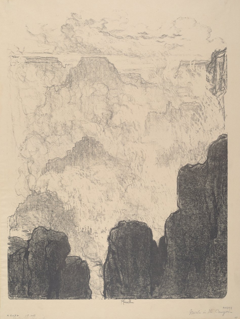 Mists in the Canyon, No.II, 1912. tekijältä Joseph Pennell