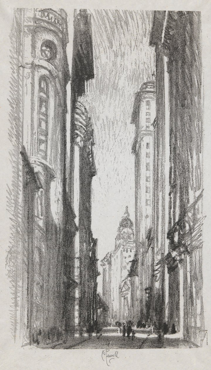 Nassau Street, #5 Iconophie Club Collectionissa tekijältä Joseph Pennell