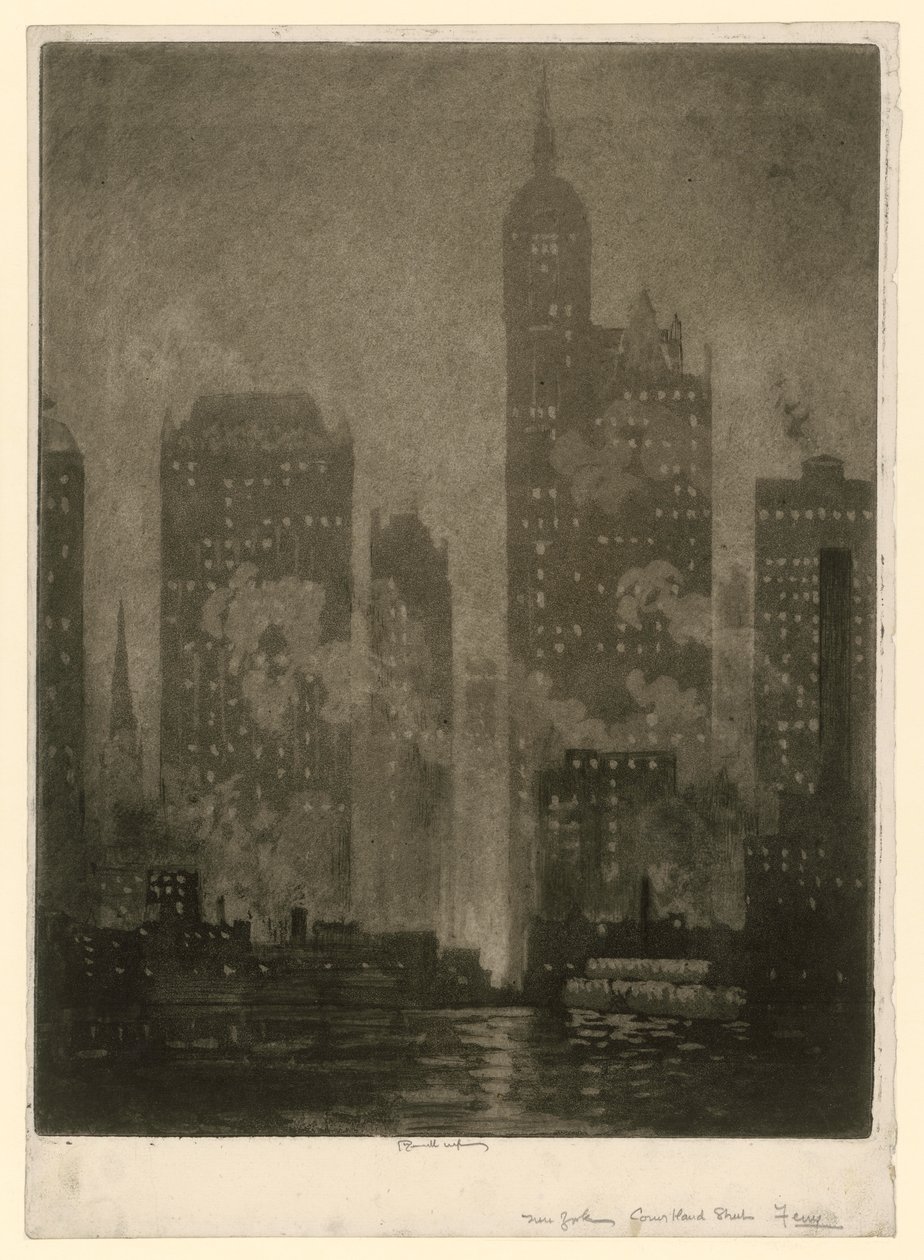 New York. Cortlandt Streetin lautta tekijältä Joseph Pennell