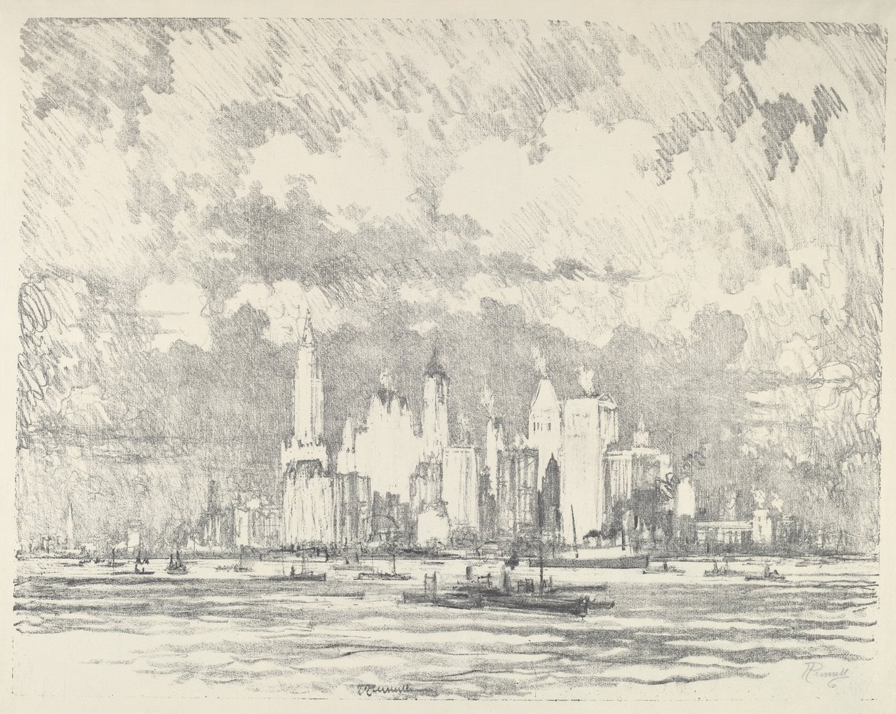 New York Ellis Islandilta tekijältä Joseph Pennell