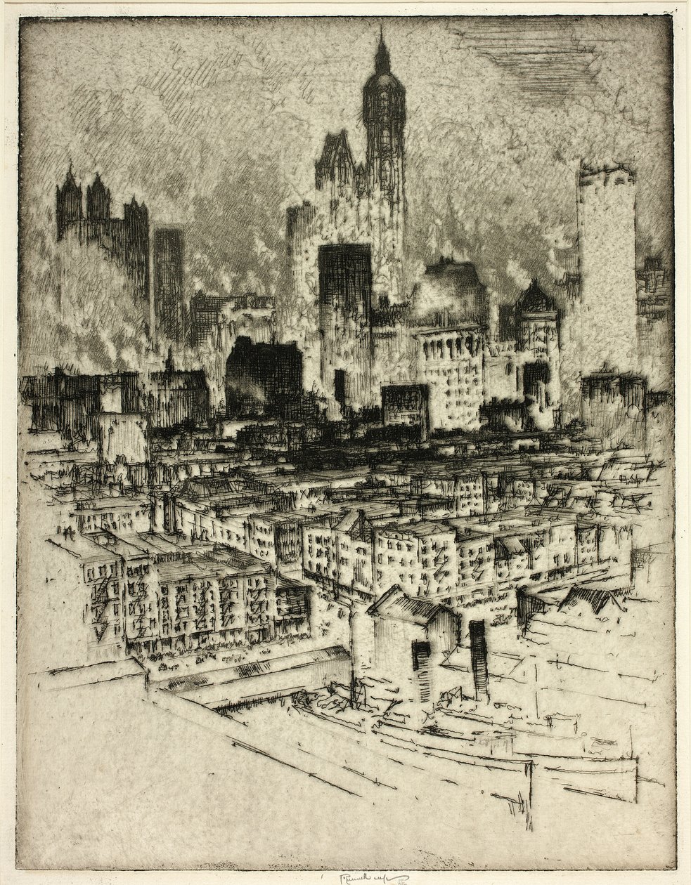 New York, Brooklyn Bridgeltä tekijältä Joseph Pennell