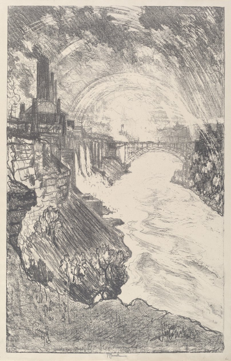 Niagara Rainbows, 1910. tekijältä Joseph Pennell